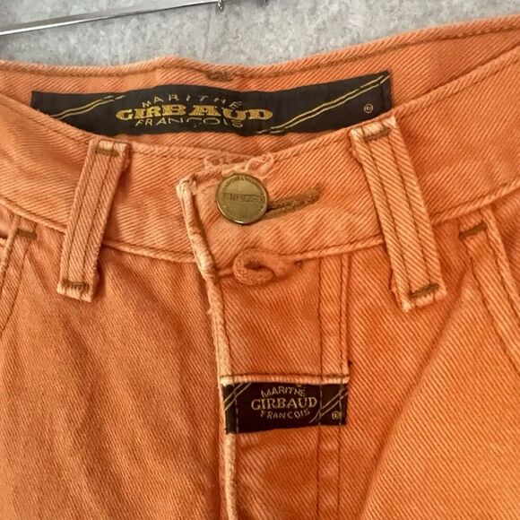 Vintage 90s Marithe Francois Girbaud Mens 31 x 30 Baggy Relaxed Fit Jeans Orange - Picture 4 of 10
